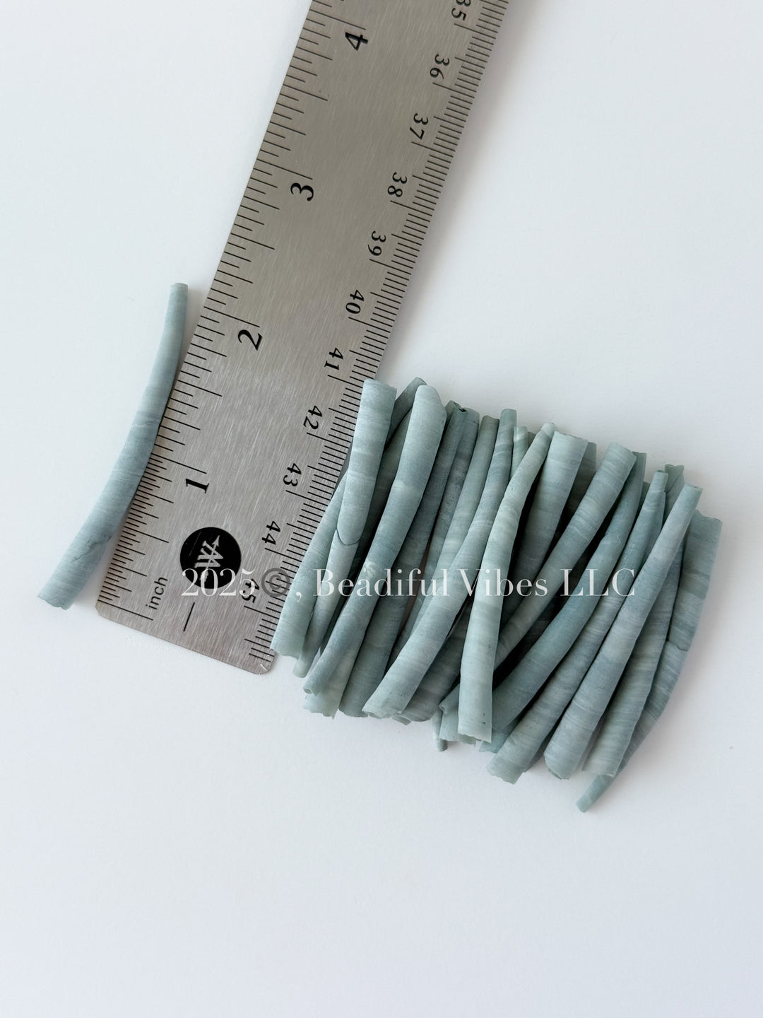 Sea Glass Blue- LRG Dentalium Shells