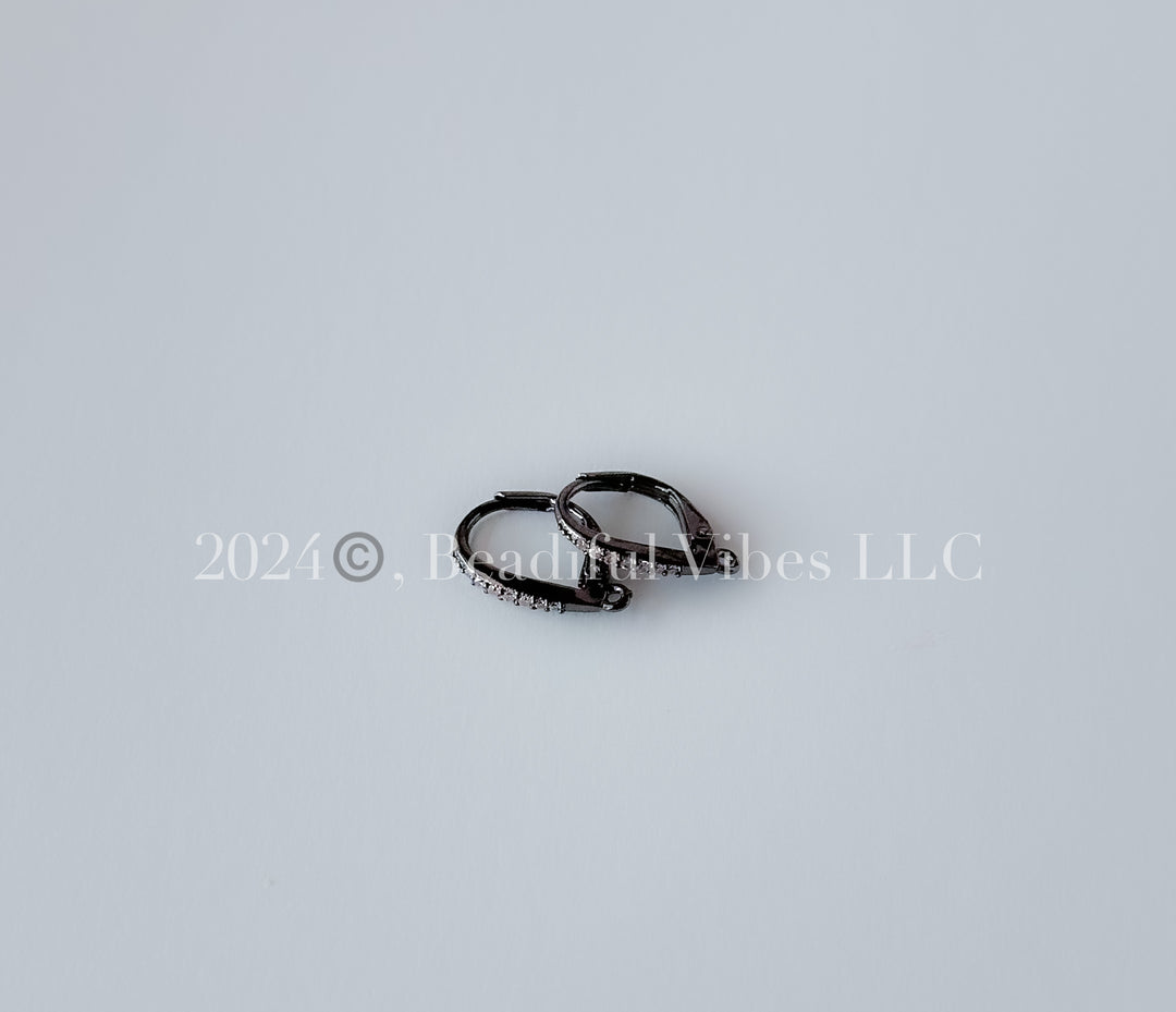 Gun Metal Leverback Hooks
