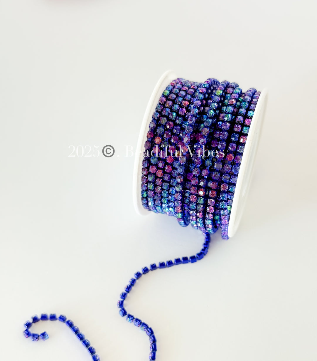 Royal Blue Volcano x2 rhinestone chain-LRG