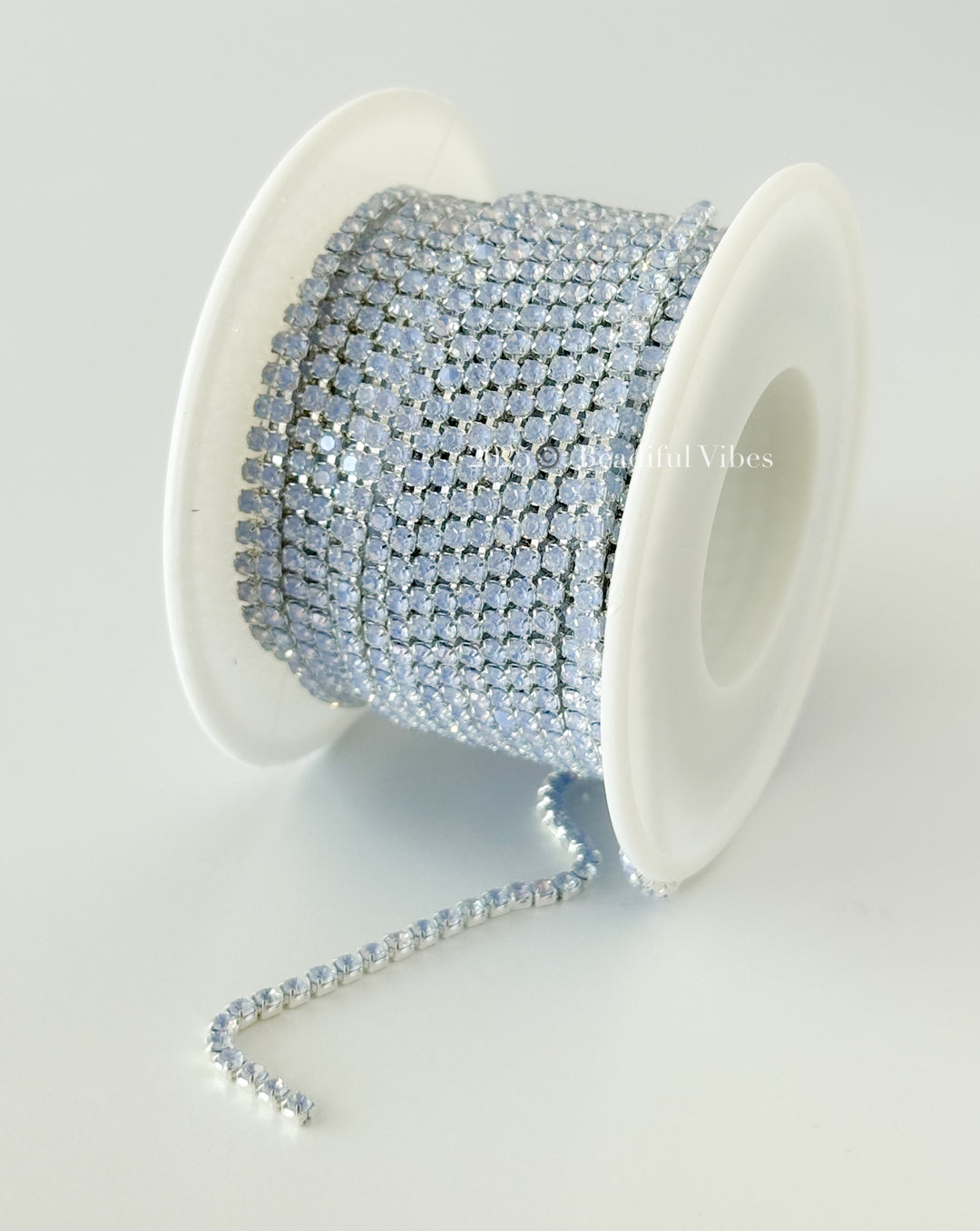 Light Sapphire Blue Mocha Rhinestone Chain