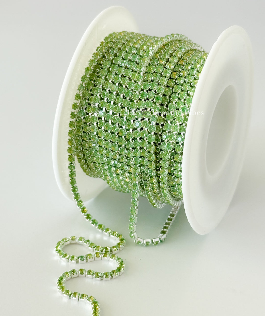 Green Mocha Rhinestone Chain