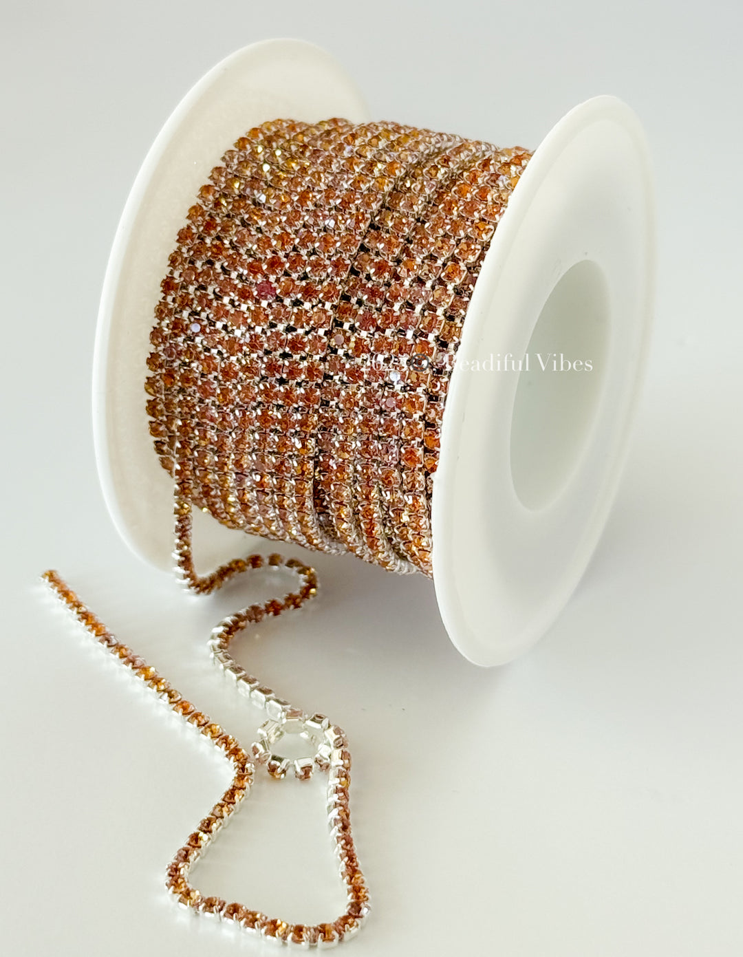 brown rhinestone chain