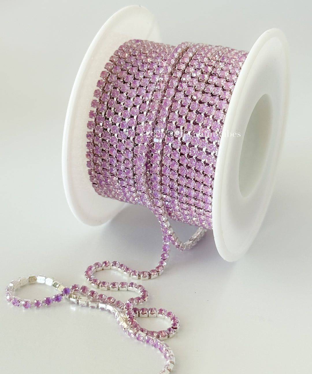Paha Purple Mocha Rhinestone Chain