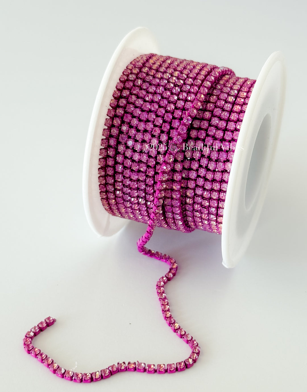 Fuchsia Mocha Rhinestone Chain