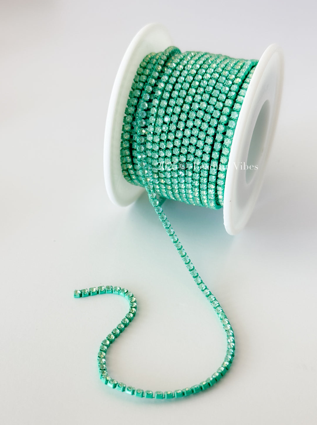 Seafoam Mocha Rhinestone Chain