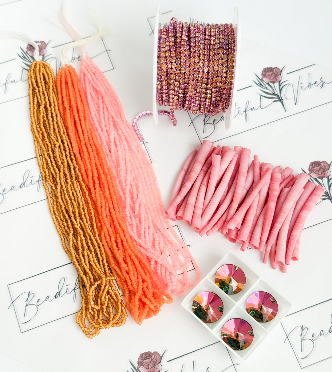 Pink & Coral Dentalium Set