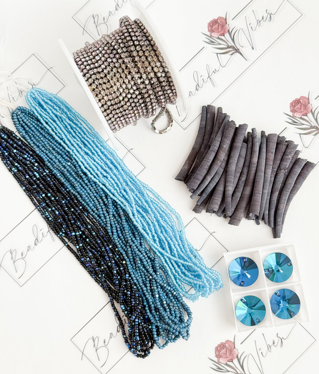Jet & Blue Dentalium Set