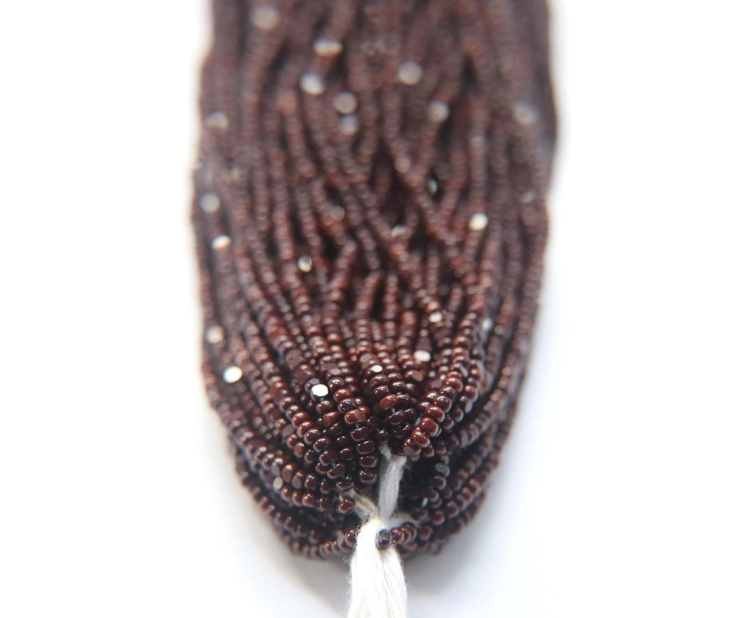Opaque Chocolate Brown Rust Mix SHEEN BEADS