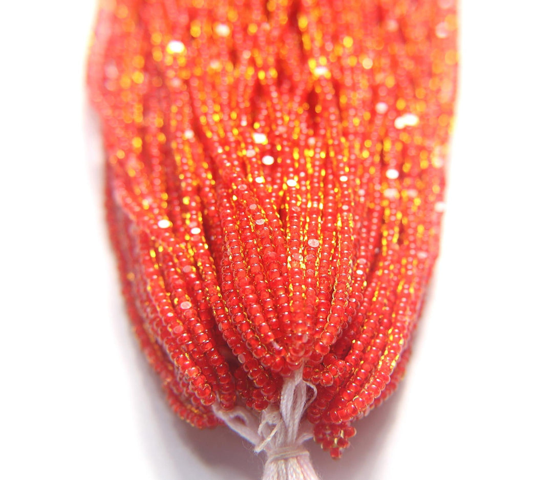 Honey Red Lined SHEEN BEADS