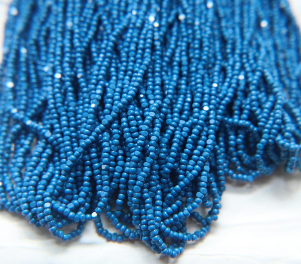 blue Charlotte cut seed beads