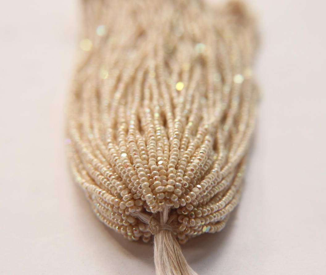 Patina Ivory AB SHEEN Cut Beads