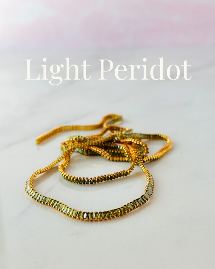 (PRE-ORDER)--24k Gold CZ Baguette Chain