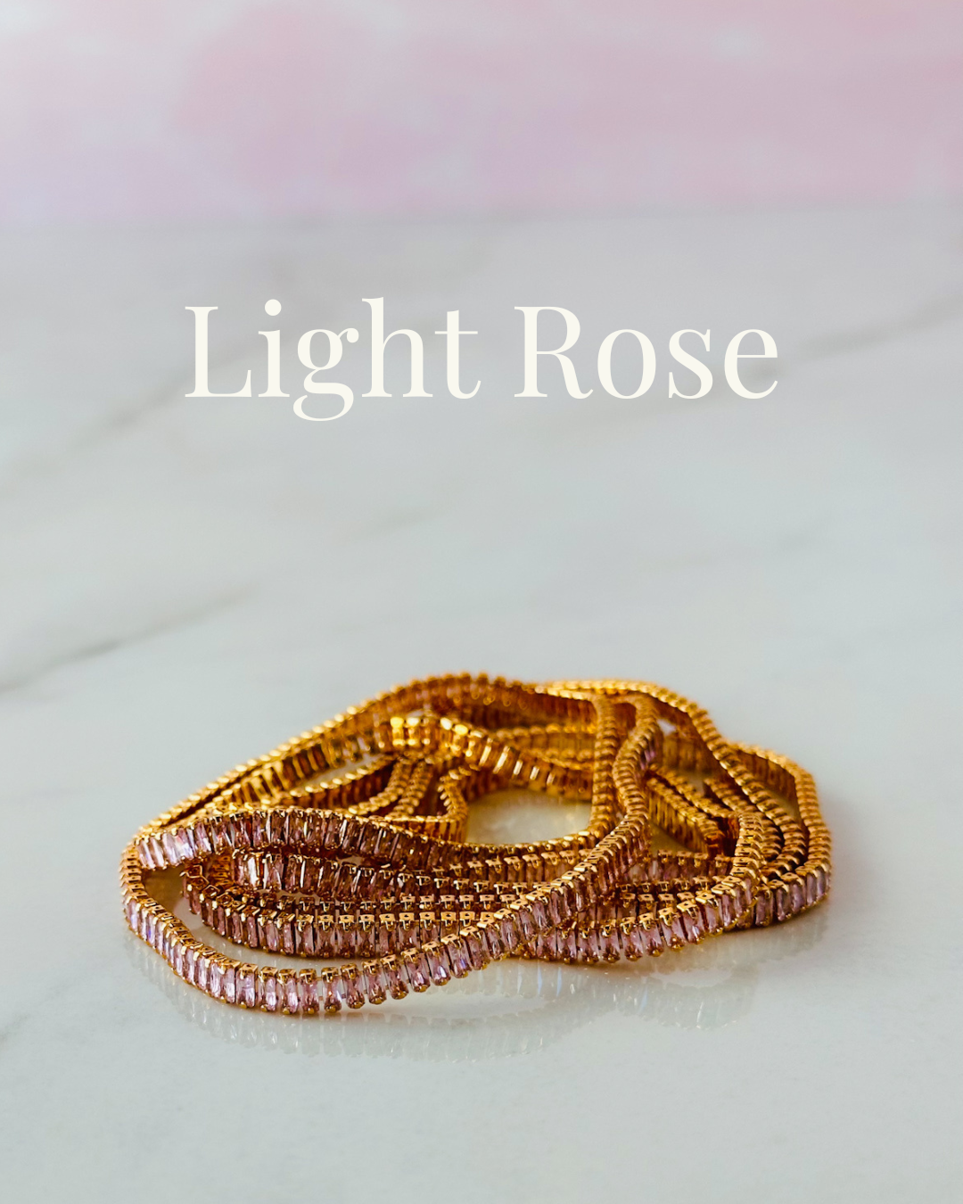 (PRE-ORDER)--24k Gold CZ Baguette Chain