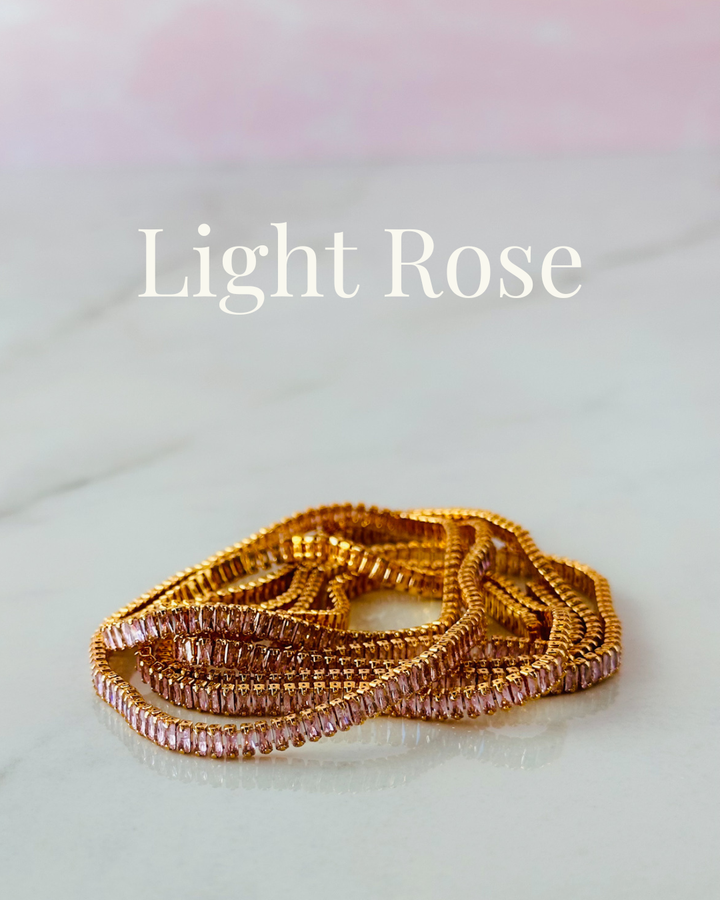 (PRE-ORDER)--24k Gold CZ Baguette Chain