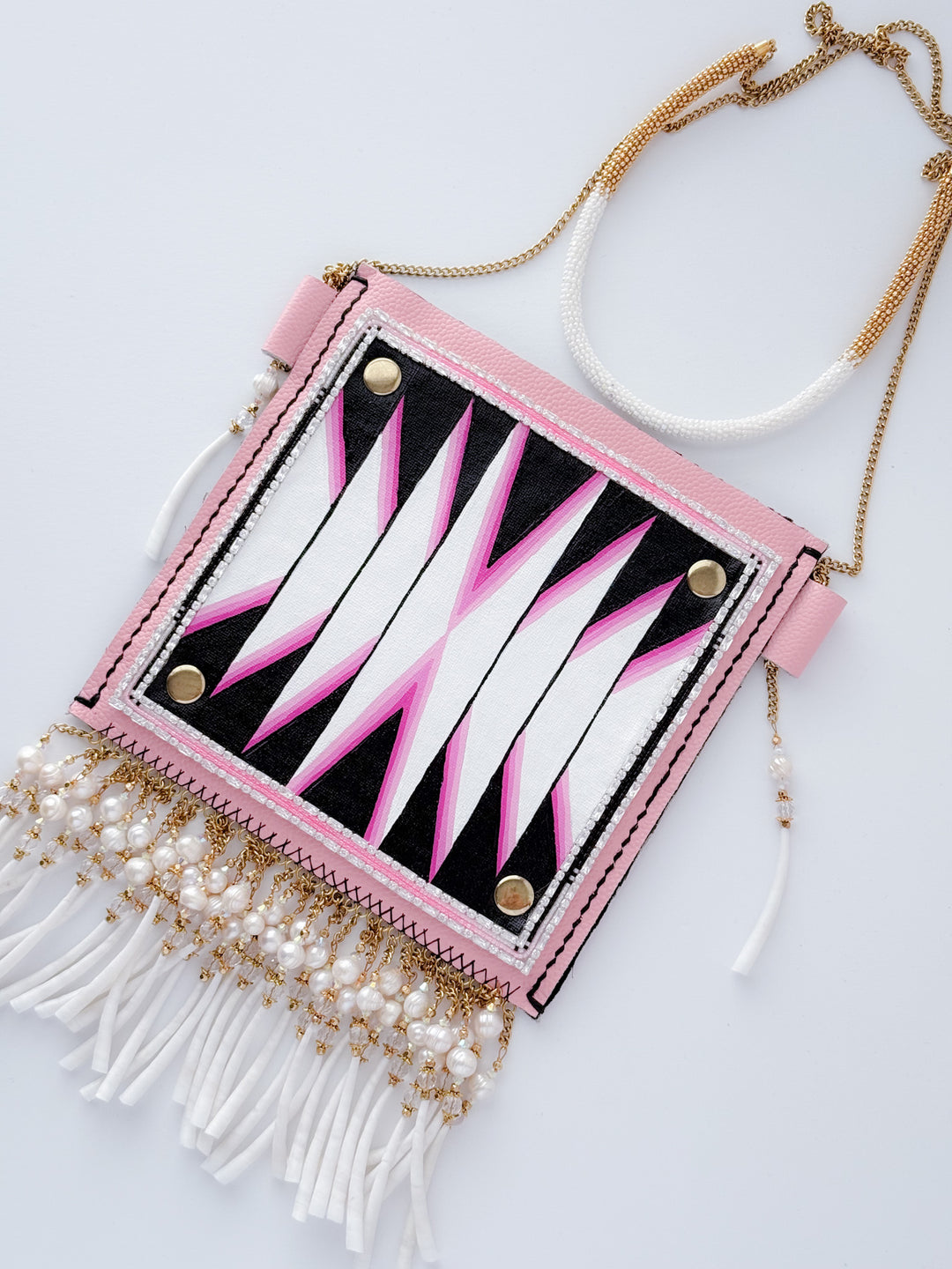Pink Hand-Painted NEWE Design Crossbody