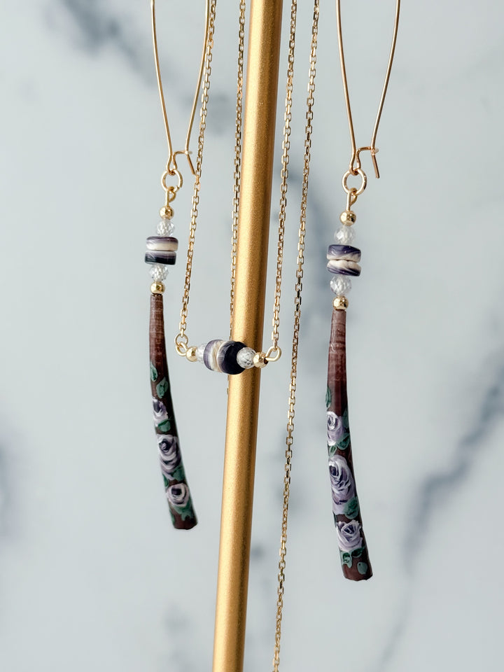 Handpainted Shell Earrings