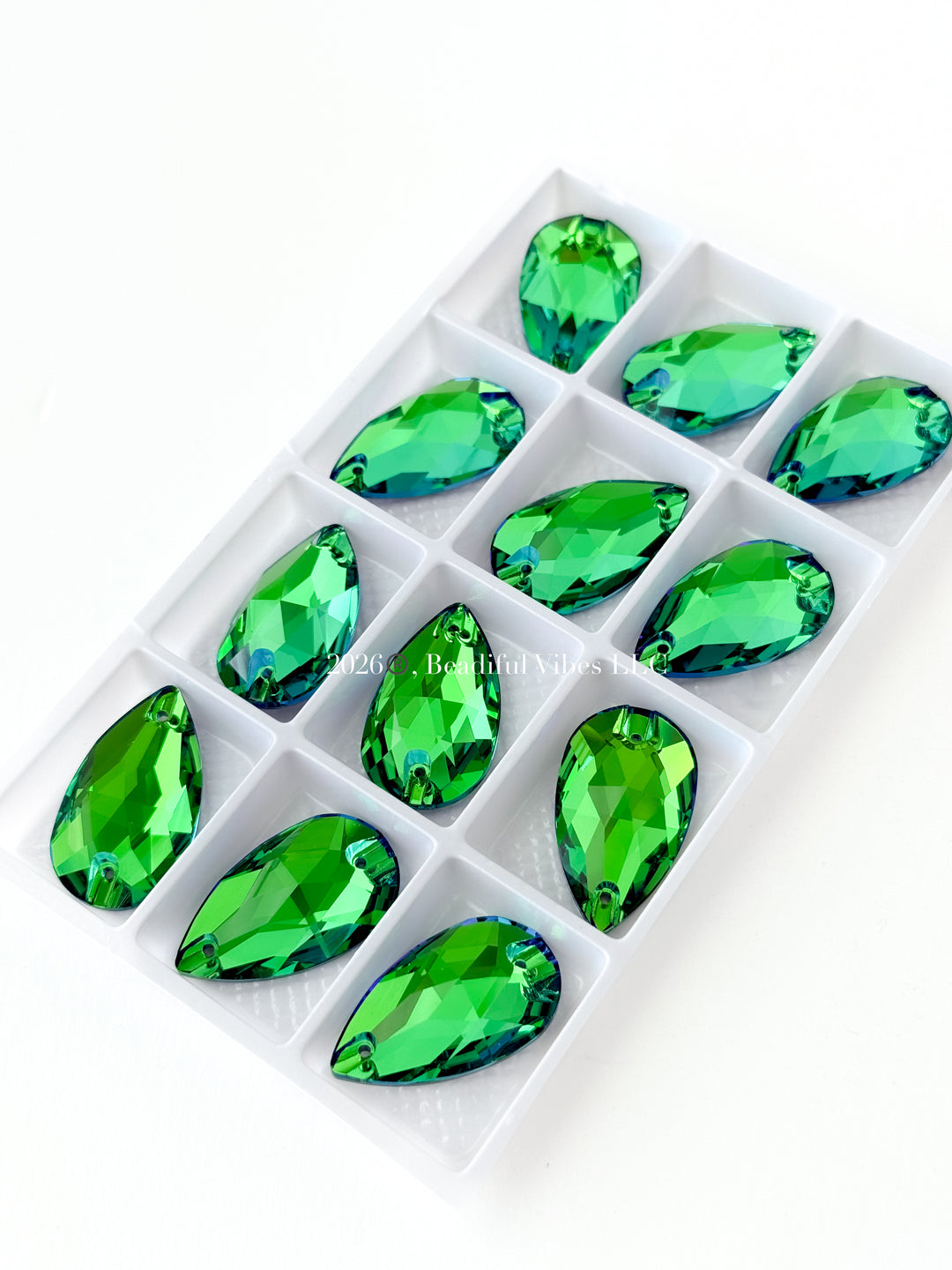 Volcano Green-k9 17*28mm Pear Shape