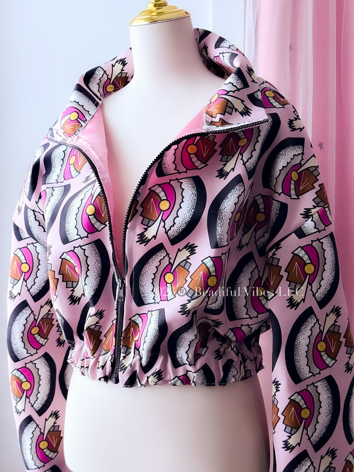 Pink Bonnet Bomber Jacket