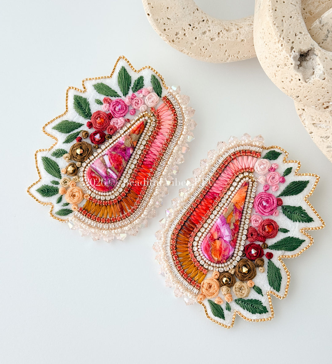 Walks In Two Worlds Series-Spiny Oyster Earrings