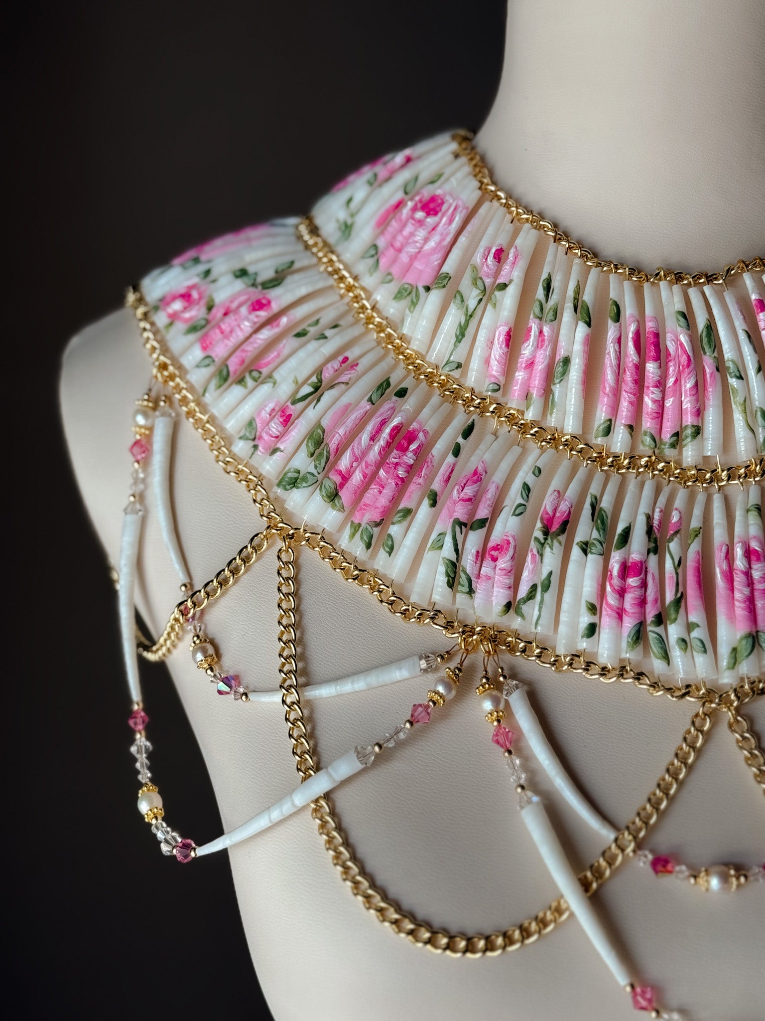 handprinted jewelry with shells