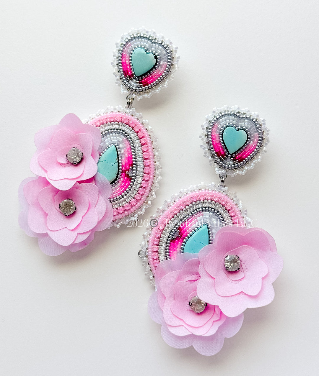 Natural Turquoise Two Tier Earrings