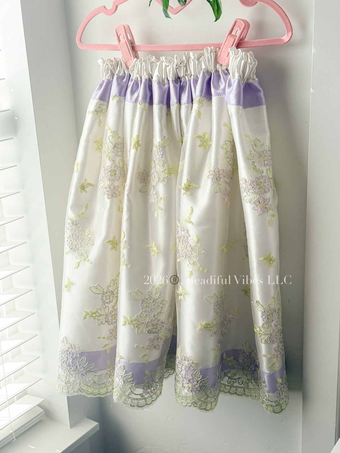 Knee Length Ribbon Skirt