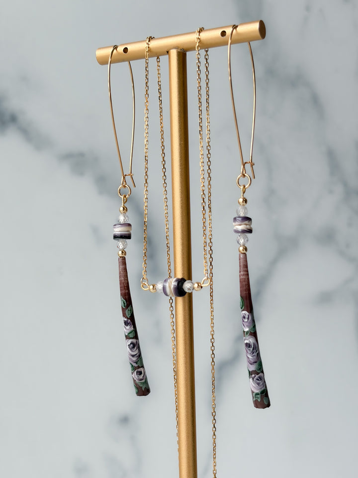 Handpainted Shell Earrings