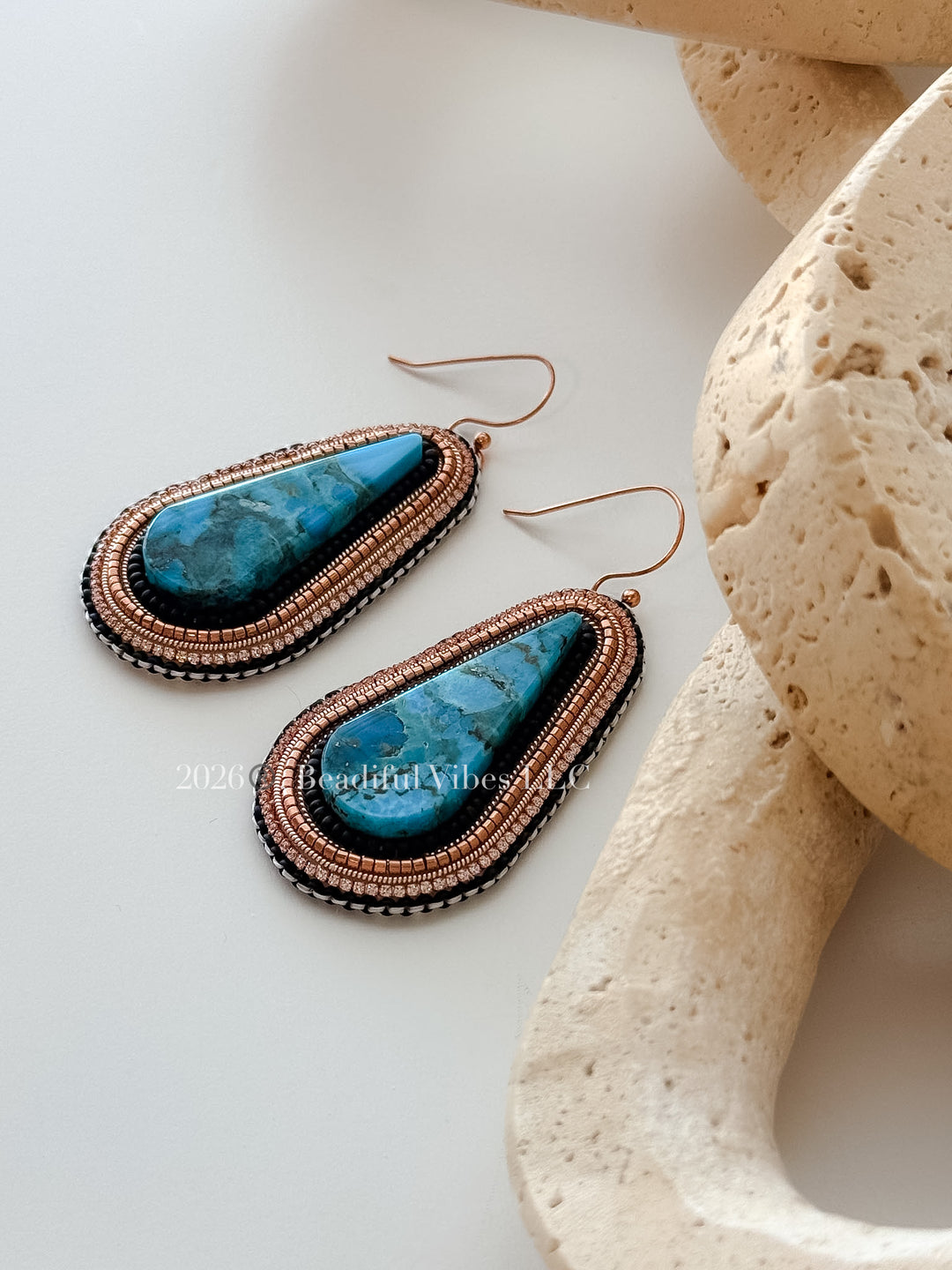 Kingman Turquoise & Copper Earrings