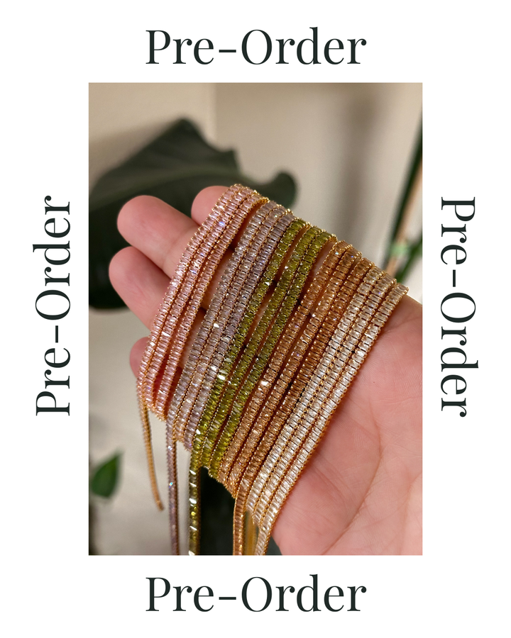 (PRE-ORDER)--24k Gold CZ Baguette Chain