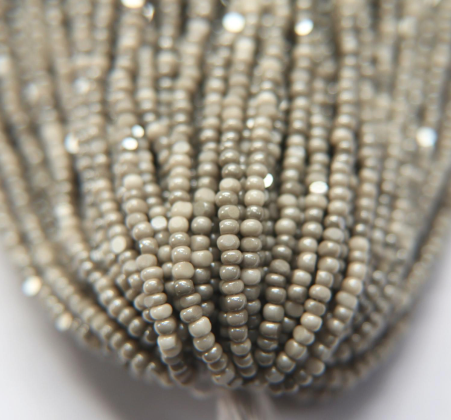 sheen Charlotte cut beads in ionized white color