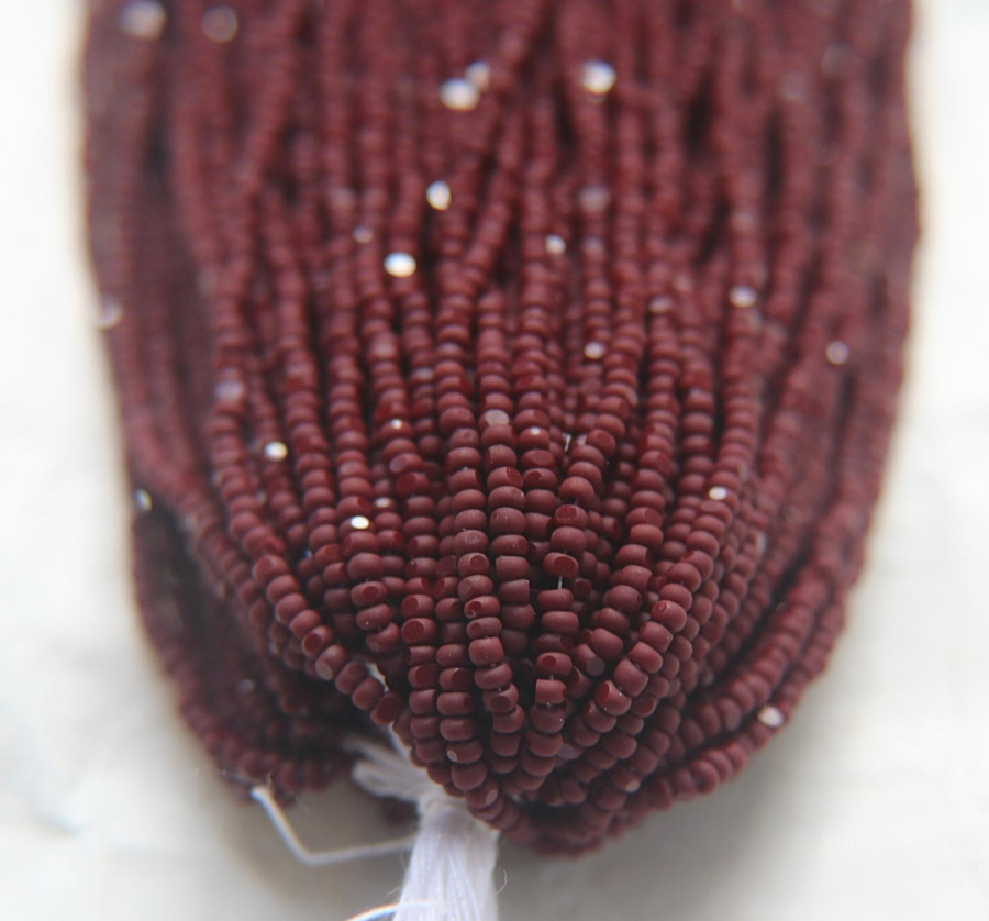 sheen Charlotte cut beads matte chocolate brown