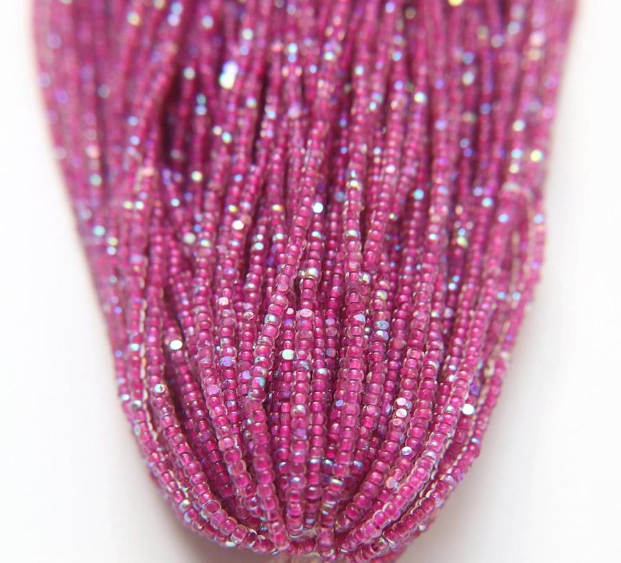 sheen Charlotte cut beads Fuchsia Lined AB