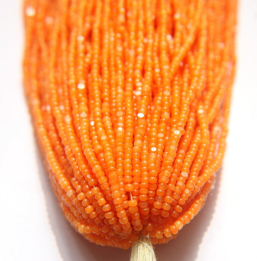 Charlotte cut beads orange