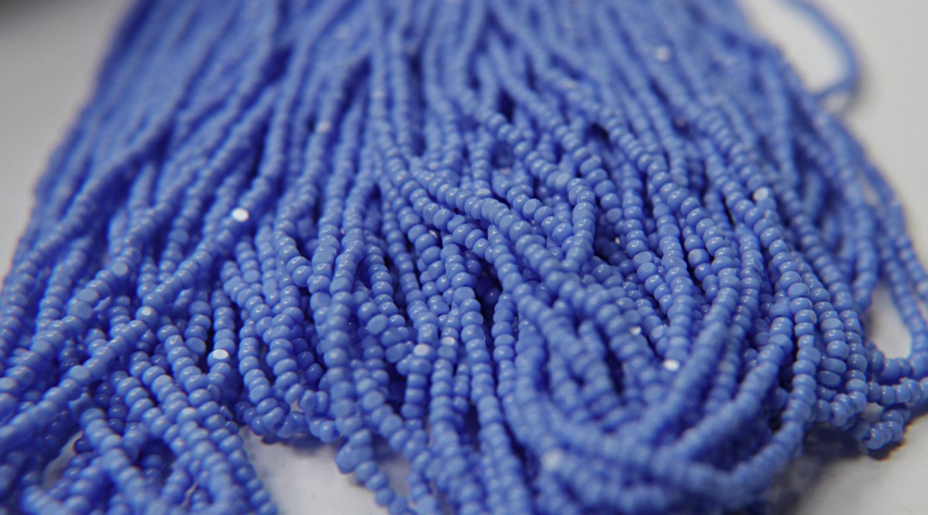 Charlotte cut beads light blue