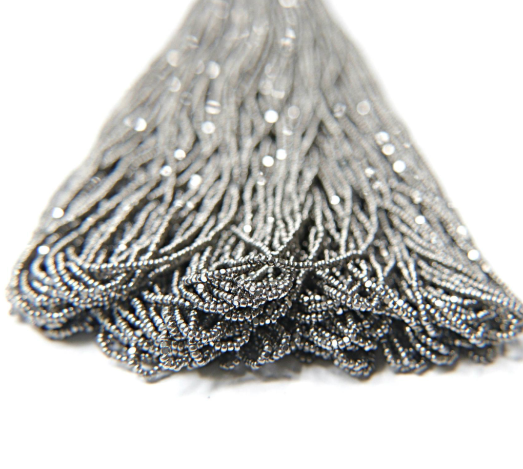 gun metal metallic Charlotte cut beads