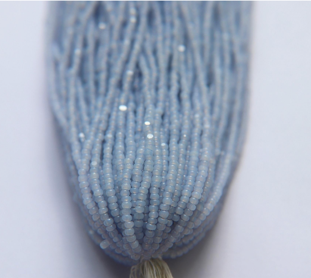 pale blue opal Charlotte cut beads