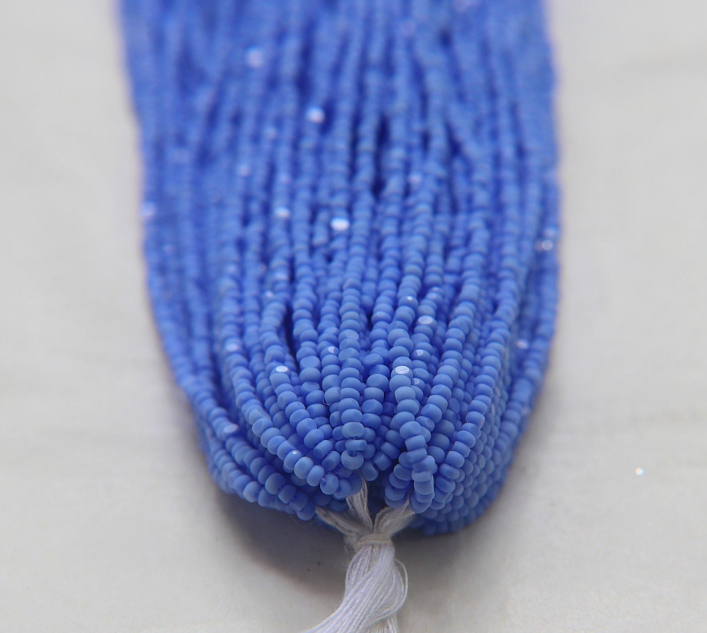 light sapphire Charlotte cut beads