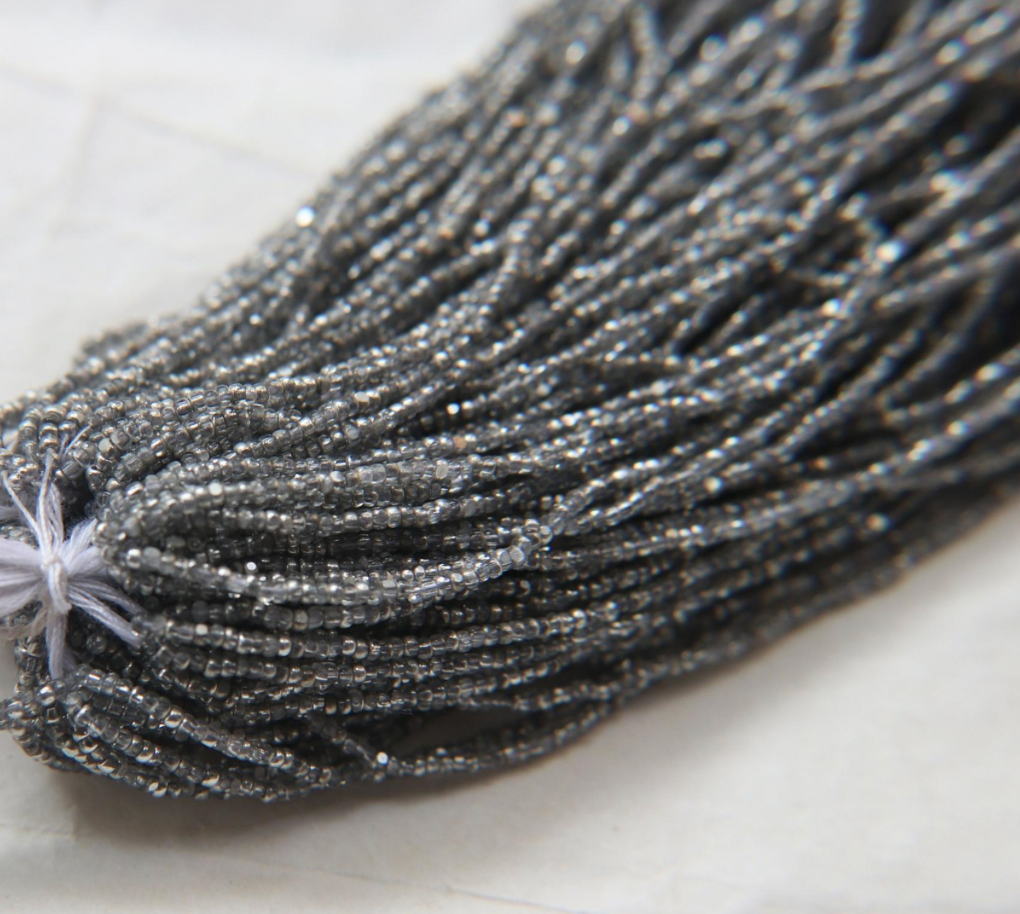 grey Charlotte cut seed beads