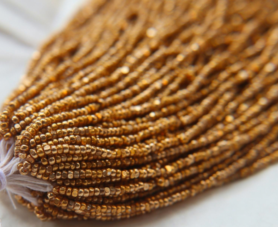 Charlotte cut beads gold metallic