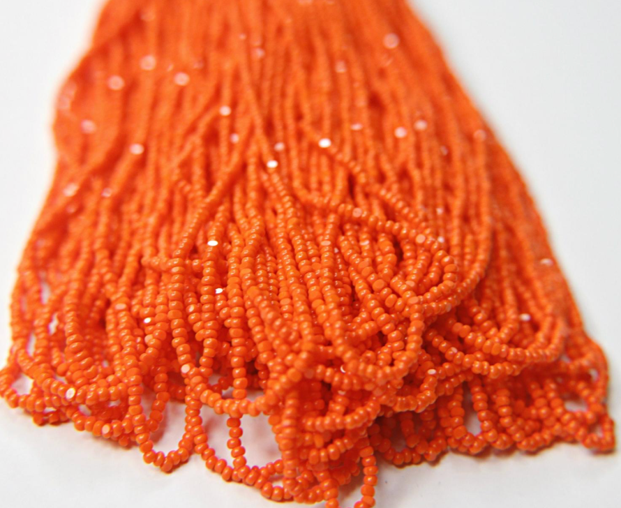 Charlotte cut beads orange color