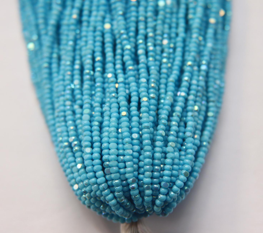 Charlotte cut beads turquoise blue