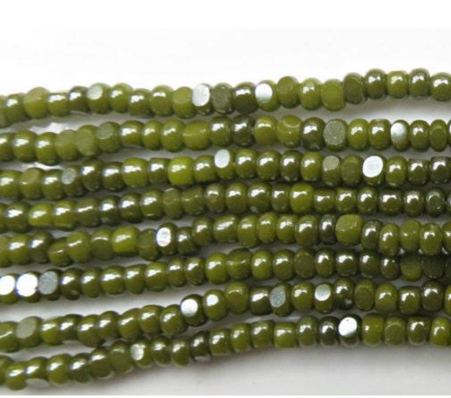 Charlotte cut beads green