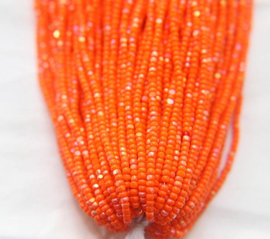 Charlotte cut beads orange