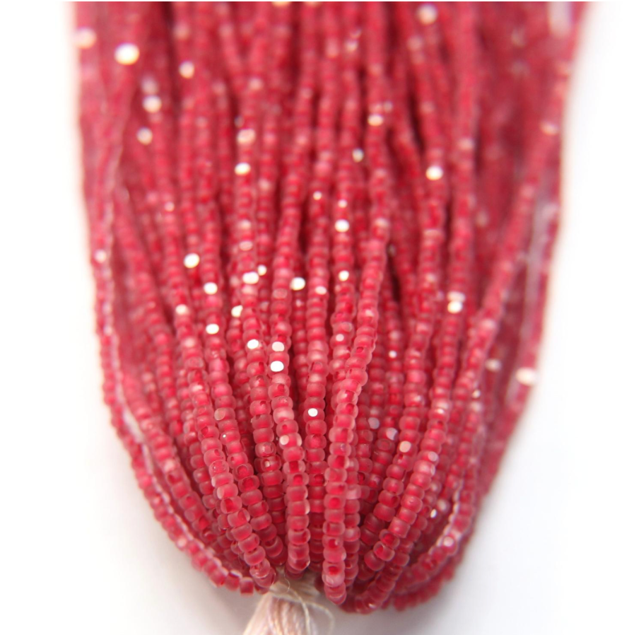 Charlotte cut beads pink