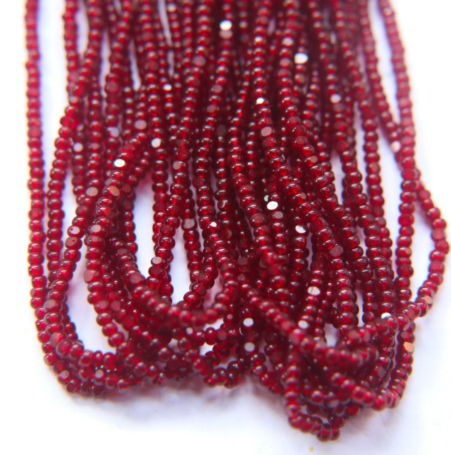 Charlotte seed beads red