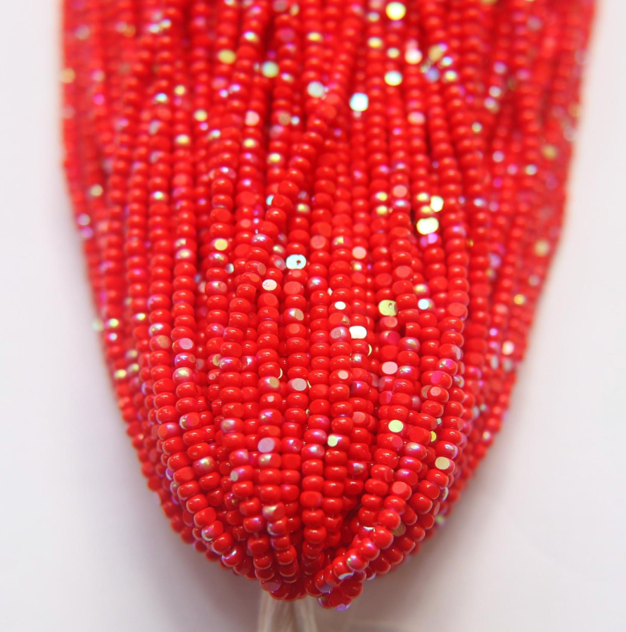 Charlotte cut beads red ab