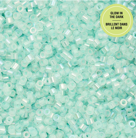 Glow in The Dark Cylin Beads Set-11/0