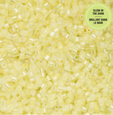 Glow in The Dark Cylin Beads Set-11/0