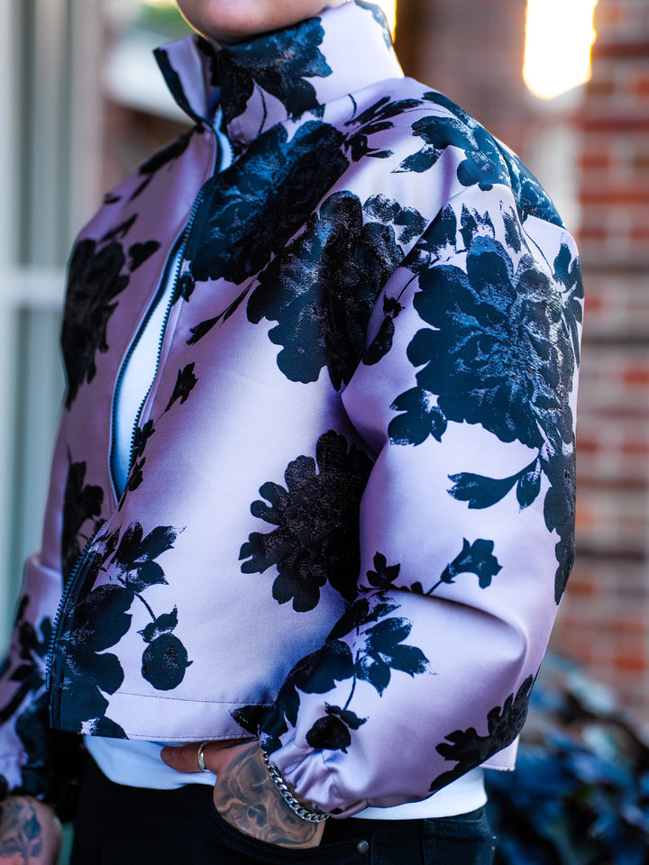 Silk Crepe & Brocade Jacket